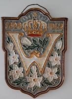 Wapenschildtegel,Wilhelmina 1898-1948 Porceleyne Fles Delft, Antiek en Kunst, Ophalen of Verzenden