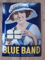 Blue band meisje emaille bord bijgewerkt aan zijkanten, Ophalen of Verzenden