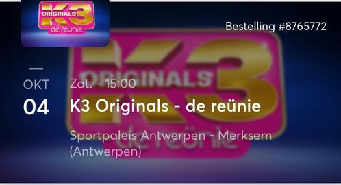 K3 originals-reünie 4 okt 15:00 in Antwerpen. 2x middeplein, Tickets en Kaartjes, Evenementen en Festivals, Twee personen
