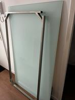 GRATIS: Keurig nette glazen eetkamertafel, Huis en Inrichting, Tafels | Eettafels, Zo goed als nieuw, 150 tot 200 cm, Rechthoekig