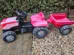 Kinder Tractor met Aanhanger, Ophalen of Verzenden, Gebruikt, Trapvoertuig
