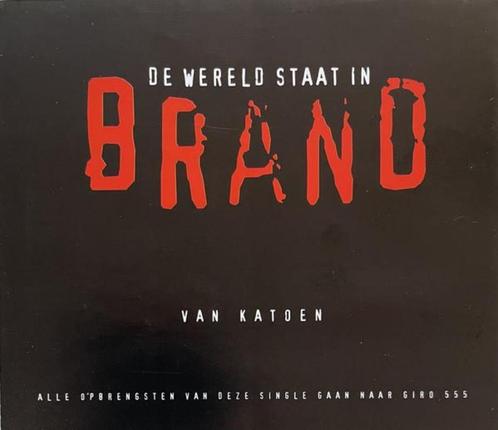 cd-maxi van Van Katoen – De Wereld Staat In Brand, Cd's en Dvd's, Cd Singles, Gebruikt, Nederlandstalig, Verzenden