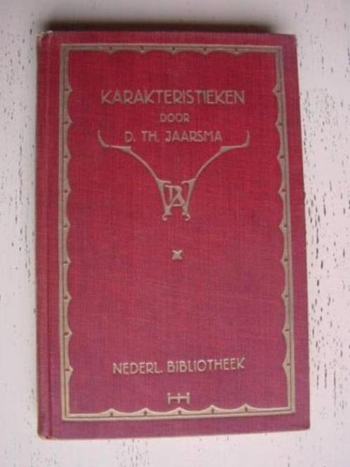 1927- KARAKTERISTIEKEN door D Th Jaarsma - Ned. Bibliotheek, Antiek en Kunst, Antiek | Boeken en Bijbels, Ophalen of Verzenden
