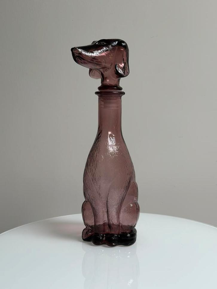 Vintage glazen Empoli karaf, Antiek en Kunst, Antiek | Glas en Kristal, Ophalen of Verzenden
