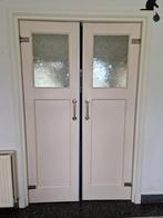 Klapdeuren met glas, Ophalen, Gebruikt, Minder dan 80 cm, Binnendeur