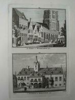 233-234 / Woudrichem/ Gorinchem Stadhuis en  de Kerk, Antiek en Kunst, Kunst | Etsen en Gravures, Ophalen of Verzenden