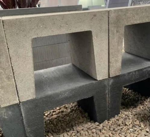 U elementen beton stapel elementen, Tuin en Terras, Bielzen en Borders, Nieuw, Beton, 25 tot 50 cm, Minder dan 100 cm, Ophalen
