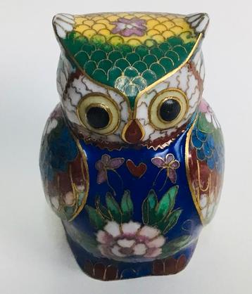 Uil Vintage design cloisonne beeld beschikbaar voor biedingen