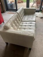 Ikeabank leer wit, Huis en Inrichting, Ophalen, Gebruikt, 150 tot 200 cm, Tweepersoons