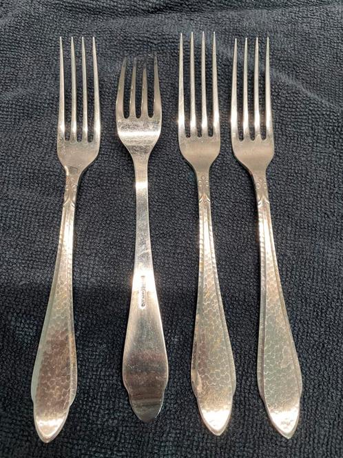 Vintage Vorken Set van 4 - gero zilmeta, Antiek en Kunst, Antiek | Bestek, Ophalen of Verzenden