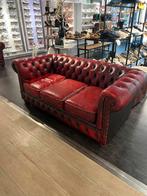 Chesterfield Bankstel 2- en 3-zits set, Huis en Inrichting, Ophalen, Gebruikt, Tweepersoons, Rechte bank
