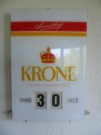 EEUWIG DURENDE KALENDER"KRONE FILTER CIGARETTES"JAREN 50-60, Reclamebord, Gebruikt, Ophalen of Verzenden