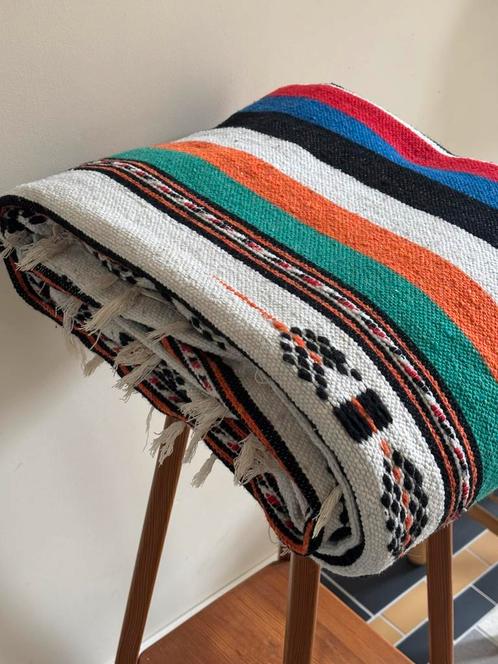 Grote Mexicaanse deken, plaid, kleed, kelim, Zuid Amerika, Huis en Inrichting, Woonaccessoires | Plaids en Woondekens, Zo goed als nieuw