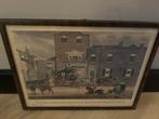 Oude prent van 'The Mail Changing Horses', Antiek en Kunst, Kunst | Etsen en Gravures, Ophalen of Verzenden