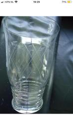Mooie gegraveerde vaas, Overige kleuren, Ophalen of Verzenden, Minder dan 50 cm, Glas