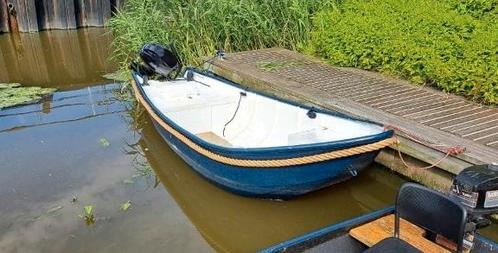 Stalen vlet sloep boot + alle benodigdheden te koop!, Watersport en Boten, Sloepen, Gebruikt, Tot 10 pk, 3 tot 6 meter, Buitenboordmotor