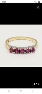 Gouden dames ring, Sieraden, Tassen en Uiterlijk, Ringen, Geel, Ophalen of Verzenden, Zo goed als nieuw, 17 tot 18