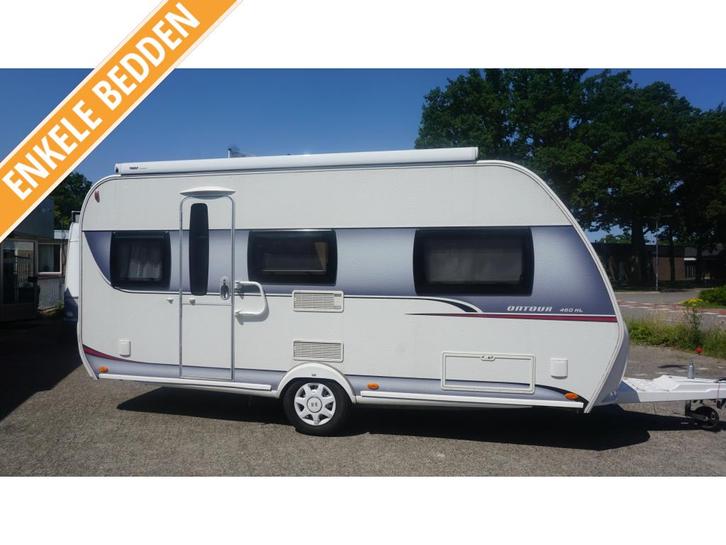 Hobby On Tour 460 HL enkele bedden, luifel, Caravans en Kamperen, Caravans, Bedrijf, tot en met 4, 1000 - 1250 kg, Overige, Hobby