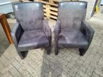 2 gave nette leren antraciet verrijdbare stoelen, Ophalen, Zwart, Zo goed als nieuw, Vijf, Zes of meer stoelen