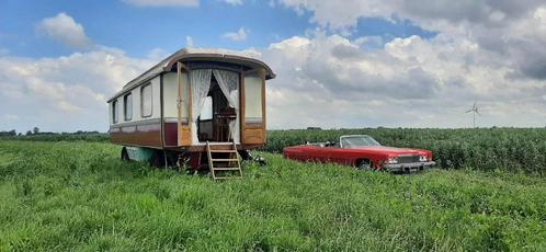 Ouderwetse en originele platenwagen/pipowagen 9 meter lang, Doe-het-zelf en Verbouw, Bouwketen en Schaftketen, Gebruikt, Ophalen of Verzenden