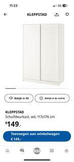 Ikea Kleppstad kledingkast (schuifdeuren), Huis en Inrichting, Ophalen, Zo goed als nieuw, 50 tot 75 cm, 200 cm of meer
