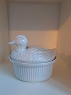 Vintage terrine, porseleinen eend, paté stolp met deksel, Vintage, Ophalen of Verzenden, Zo goed als nieuw, Nvt