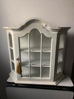 Decoratief wandkastje met glasdeuren en sleutel, Huis en Inrichting, Minder dan 100 cm, 50 tot 100 cm, Ophalen of Verzenden, Glas