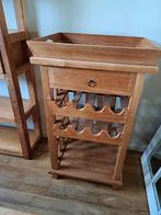 Teak Wijnkast met Dienblad, Gebruikt, Ophalen of Verzenden, Hout, 5 tot 15 flessen