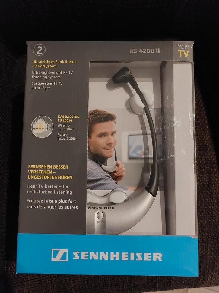 Sennheiser RS 4200 II Draadloze TV Stethoset, Audio, Tv en Foto, Koptelefoons, Zo goed als nieuw, Op oor (supra aural), Sennheiser