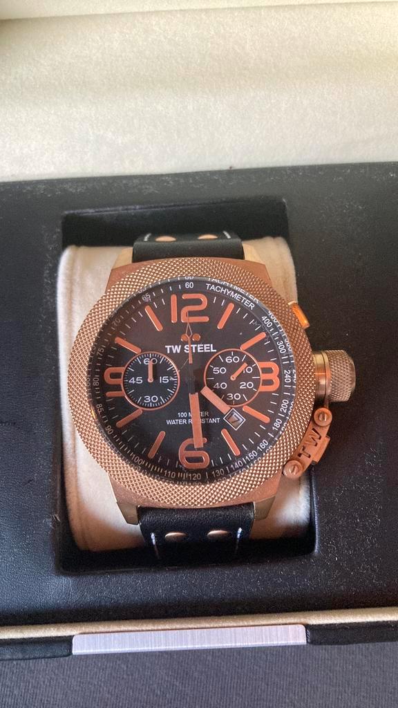 TW steel horloge, Sieraden, Tassen en Uiterlijk, Horloges | Heren, Zo goed als nieuw, Overige merken, Leer, Ophalen