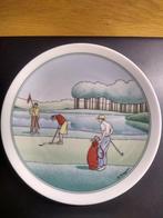 Apilco vintage golfthema schotel D.Frappier, 19 cm diameter, Overige merken, Ophalen of Verzenden
