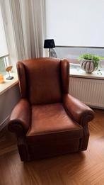 Luxe lederen fauteuil van hoge kwaliteit, Huis en Inrichting, Fauteuils, Ophalen, Zo goed als nieuw, Leer, 75 tot 100 cm