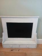 Groot krijtbord hout, Peacock, landelijk, wit met lades, Ophalen of Verzenden, Gebruikt, Krijtbord