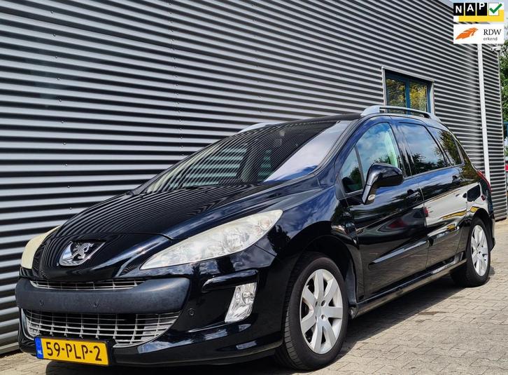 Peugeot 308 SW 1.6 HDiF Blue Lease Executive 03-2011 Zwart M, Auto's, Peugeot, Bedrijf, Te koop, ABS, Airbags, Airconditioning