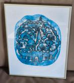 Collagraph van Lika Tov 5/10 Holy city in blue II 1988, Ophalen
