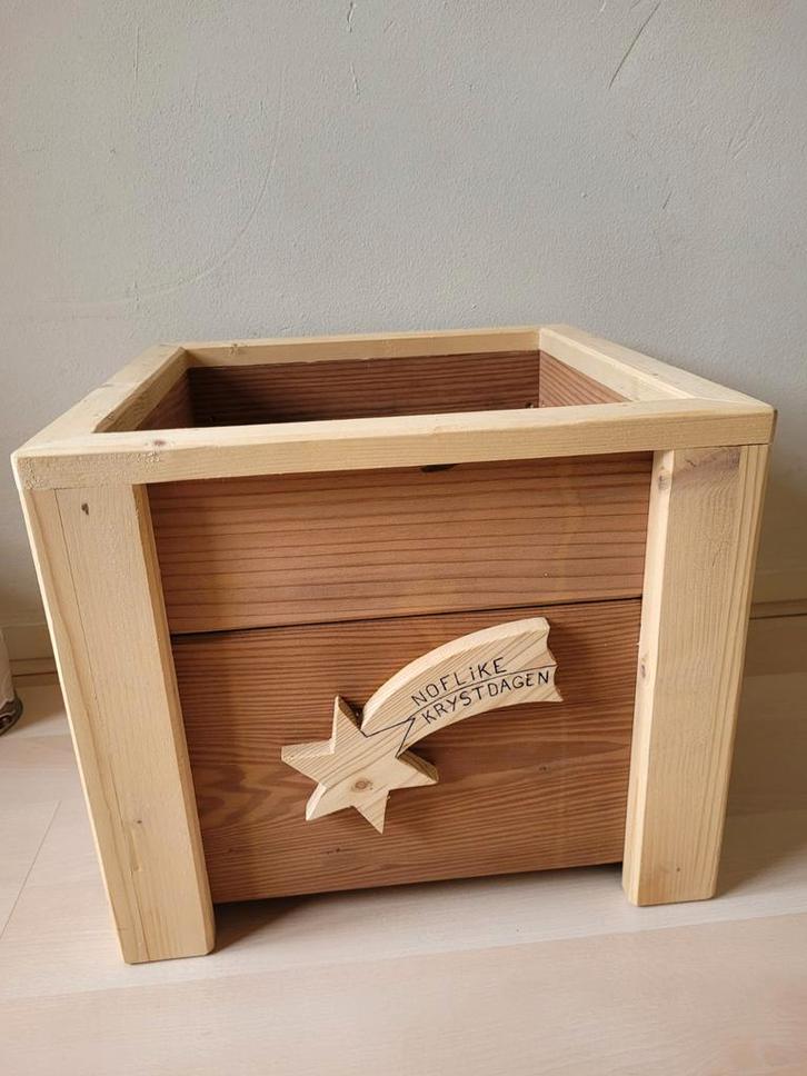 Houten Bak voor Kerstboom of Planten, Huis en Inrichting, Kamerplanten, Ophalen