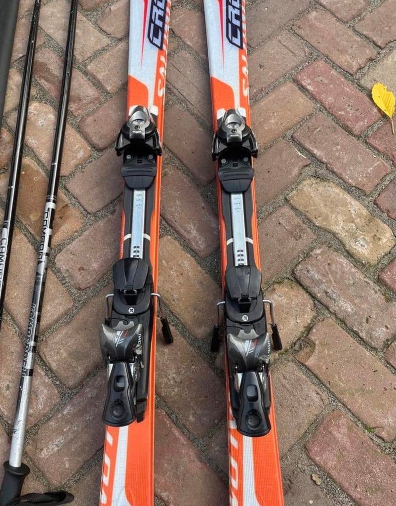 Salomon Crossmax Ski's met Stokken en Tas, Ophalen, 160 tot 180 cm, Gebruikt, Salomon