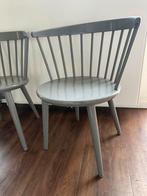 Twee vitage Nesto spijlenstoelen, Huis en Inrichting, Stoelen, Ophalen, Gebruikt, Twee, Grijs