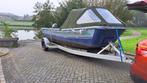 Visboot (aluminium) met trailer, Watersport en Boten, Vis- en Consoleboten, Benzine, Buitenboordmotor, Gebruikt, Tot 10 pk