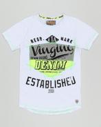 Vingino witte Hedley t-shirt shirt polo met print maat 140, Nieuw, Ophalen of Verzenden, Vingino, Shirt of Longsleeve