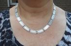 Zilveren prachtige modernist set collier met armband nr.1177