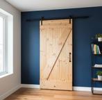 Vuren ‘Barn Door’ op-maat, Doe-het-zelf en Verbouw, Ophalen, Minder dan 80 cm, Binnendeur, Nieuw