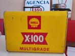 Shell X100 olieblik jerrycan bidon multigrade d'huile., Verzamelen, Gebruikt, Ophalen of Verzenden