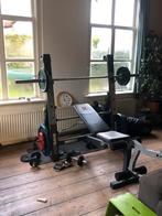 Bench press, Krachtstation, Benen, Gebruikt, Metaal