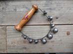 Vintage Sleigh Bells met houten handvat., Ophalen of Verzenden, Gebruikt, Overige soorten