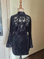MARJOLAINE luxe kimono fluweel/kant 38 NIEUWSTAAT!, MARJOLAINE, Ophalen of Verzenden, Zwart, Badjas