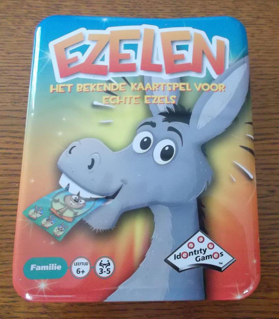 Kaartspel Ezelen in blik / Identity Games, Hobby en Vrije tijd, Gezelschapsspellen | Kaartspellen, Een of twee spelers, Ophalen of Verzenden