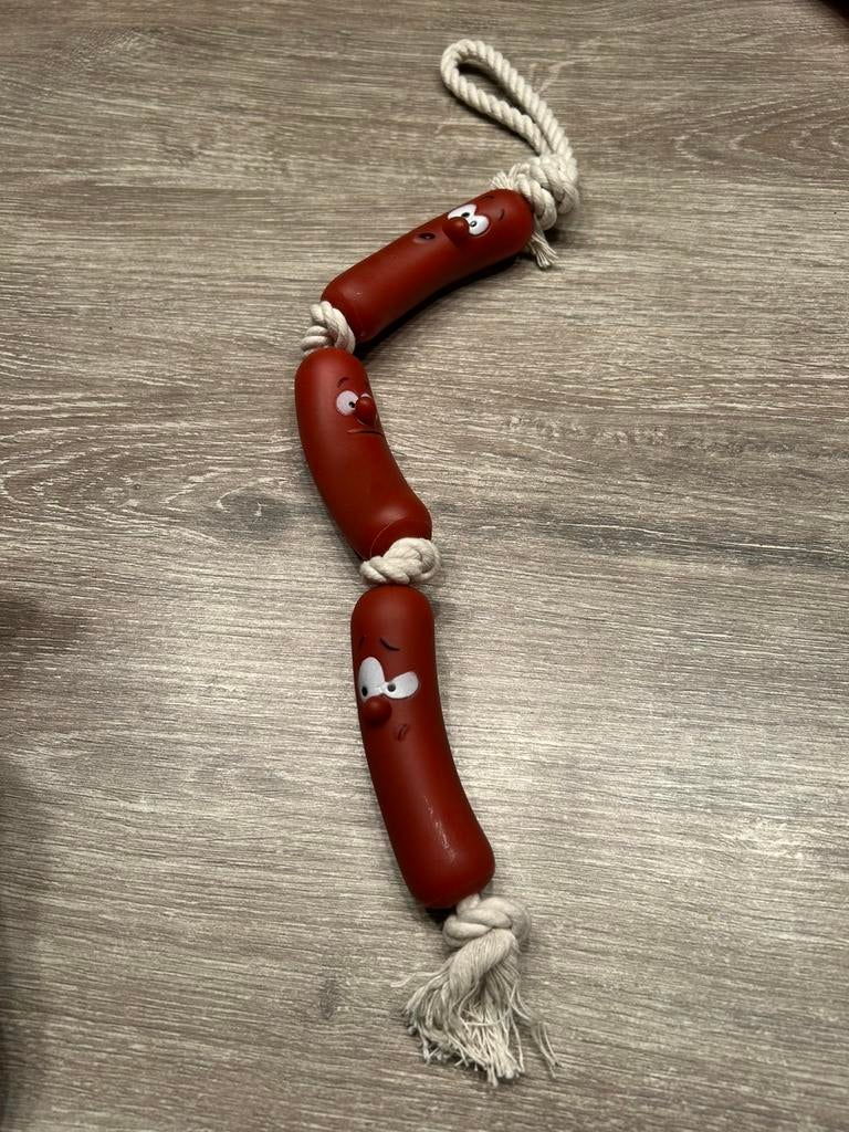 Hond of honden speelgoed / nieuw / worst met touw, Dieren en Toebehoren, Ophalen of Verzenden, Zo goed als nieuw