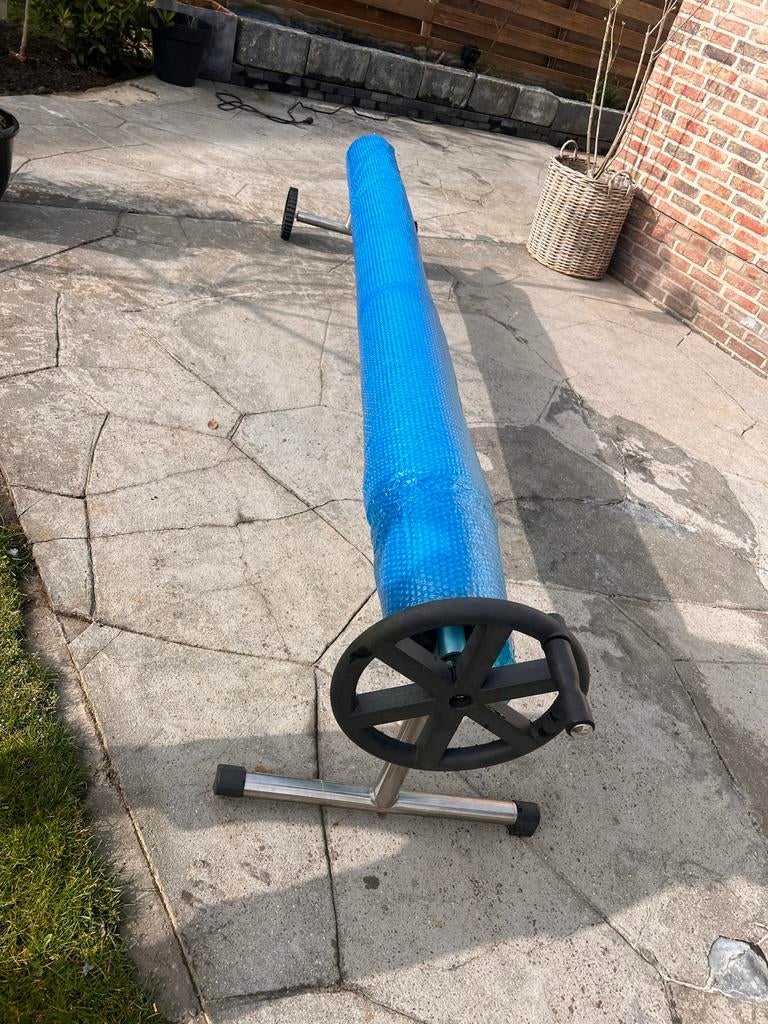 Zwembad afdekzeil met oprolsysteem, Tuin en Terras, Ophalen, Gebruikt, Afdekzeil