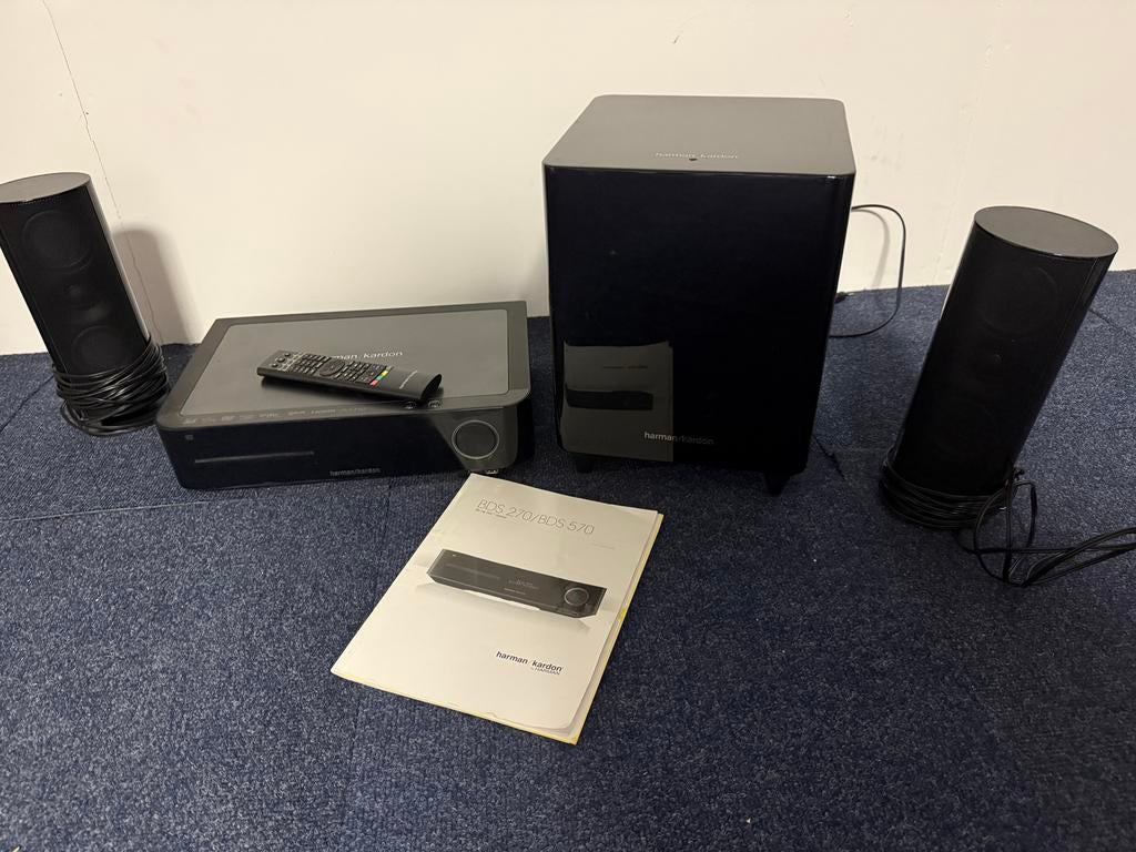 Harman Kardon BDS 270 + subwoofer HKTS 200, Audio, Tv en Foto, Home Cinema-sets, Overige merken, Blu-ray-speler, 70 watt of meer